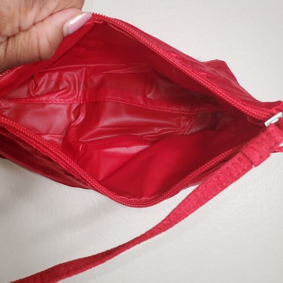 Red Satin Ruched Evening Shoulder Bag – Holiday Party & NYE Cocktail Purse - Picture 12 of 15